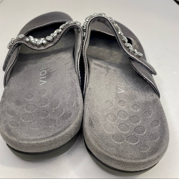 Vionic “Jenelle” Pewter Metallic Leather Mule - Women’s size 8 - Picture 2 of 6